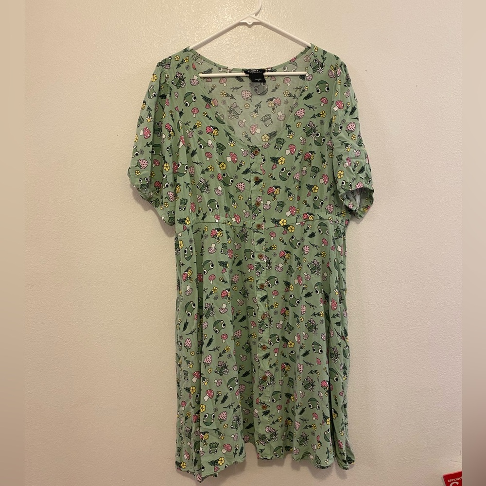 Thorn & Fable Frog Floral Print Dress